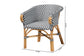 bali & pari Max Rattan Bistro 2-Piece Armchair Set - Handwoven Dining Chair with Curved Back and Sloping Arms For Kitchen or Indoor/Outdoor Lounge