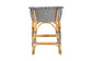 bali & pari Max Rattan Bistro Counter Stool - Handwoven Cafe-Style Accent Seating with Backrest For Kitchen Island or Indoor/Outdoor Lounge