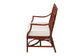 bali & pari Aella Marbled Tortoise Natural Rattan Loveseat Bench with Cushion - Handcrafted Boho Style Settee with Open Back and Curved Arms for Living Room, Entryway or Sunroom