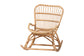 bali & pari Mahin Natural Rattan Rocking Chair - Handwoven Wicker Accent Rocker with Curved Armrests and High Back, Boho Coastal Lounge Chair for Living Room or Sunroom