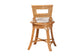 bali & pari Amina Natural Rattan Counter Stool - Handwoven Wicker Stool with Swivel Seat and Upholstered Cushion, Boho Coastal Seating with Footrest for Kitchen Island or Lounge