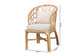 bali & pari Prisca Natural Rattan 2-Piece Dining Chair Set with Bubble Frame - Handwoven Wicker Accent Chair with Round Back and Removable Cushions for Kitchen or Dining Room