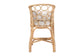 bali & pari Prisca Natural Rattan Counter Stool with Bubble Frame - Handwoven Wicker Accent Stool with Round Back and Removable Cushions for Kitchen Island or Lounge