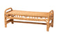 bali & pari Ayala Natural Rattan Accent Bench - Handwoven Wicker Accent Seating with Decorative Apron and Integrated Handles for Living Room, Bedroom, Or Entryway