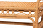 bali & pari Ayala Natural Rattan Accent Bench - Handwoven Wicker Accent Seating with Decorative Apron and Integrated Handles for Living Room, Bedroom, Or Entryway