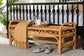bali & pari Ayala Natural Rattan Accent Bench - Handwoven Wicker Accent Seating with Decorative Apron and Integrated Handles for Living Room, Bedroom, Or Entryway