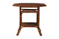 bali & pari Jayanti Marbled Tortoise Natural Rattan Dining Table - Handwoven Wicker Bistro Table with Open Shelf