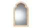 bali & pari Plautilla Natural Rattan Arched Wall Mirror - Decorative Hand Wrapped Wicker Accent Mirror for Entryway, Bedroom, or Living Room