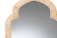 bali & pari Plautilla Natural Rattan Arched Wall Mirror - Decorative Hand Wrapped Wicker Accent Mirror for Entryway, Bedroom, or Living Room