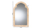 bali & pari Plautilla Natural Rattan Arched Wall Mirror - Decorative Hand Wrapped Wicker Accent Mirror for Entryway, Bedroom, or Living Room