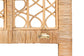 bali & pari Hekima Natural Rattan Standalone Headboard - Coastal Boho Style Handwoven Wicker Bed Backdrop, Queen