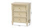 bali & pari Kyla Nightstand with Spindle Legs - 3-Drawer Bedside Table with Turned Detailing and Inset Paneling