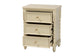 bali & pari Kyla Nightstand with Spindle Legs - 3-Drawer Bedside Table with Turned Detailing and Inset Paneling