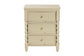 bali & pari Kyla Nightstand with Spindle Legs - 3-Drawer Bedside Table with Turned Detailing and Inset Paneling