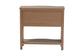 bali & pari Kelila Console Table with Curved Front - 2-Drawer Entryway Table with Open Shelf and Sculpted Apron for Living Room or Hallway