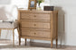 bali & pari Karmel Chest - 3-Drawer Storage Chest with Curved Front and Tapered Legs for Bedroom