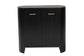 bali & pari Keshet Fluted Wood Storage Cabinet - 2-Door Accent Cabinet with Vertical Slat Panels and Metal Door Pulls for Living Room or Entryway