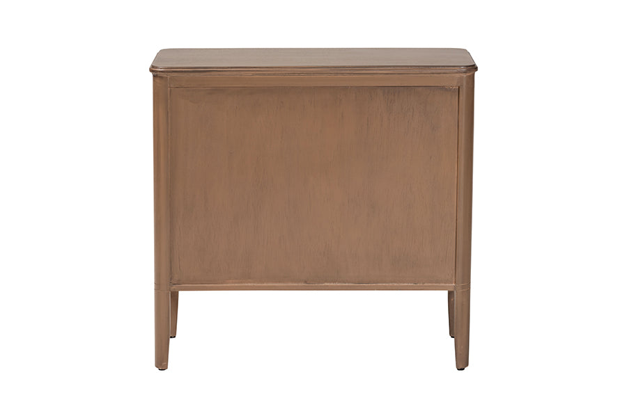 bali & pari Latifa Storage Cabinet - 2-Door Accent Cabinet with Rounded Edges and Metal Door Pulls for Living Room or Entryway