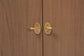 bali & pari Latifa Storage Cabinet - 2-Door Accent Cabinet with Rounded Edges and Metal Door Pulls for Living Room or Entryway