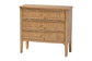 bali & pari Lavi Fluted Wood Chest - 3-Drawer Storage Chest with Textured Drawer Fronts and Round Knobs for Bedroom