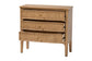 bali & pari Lavi Fluted Wood Chest - 3-Drawer Storage Chest with Textured Drawer Fronts and Round Knobs for Bedroom