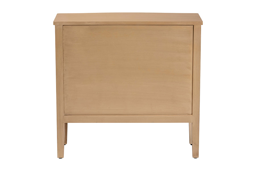bali & pari Lavi Fluted Wood Chest - 3-Drawer Storage Chest with Textured Drawer Fronts and Round Knobs for Bedroom