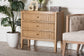 bali & pari Lavi Fluted Wood Chest - 3-Drawer Storage Chest with Textured Drawer Fronts and Round Knobs for Bedroom