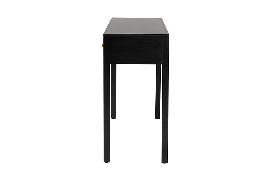 bali & pari Leah Console Table - 3-Drawer Accent Table with Fluted Wood Detailing for Living Room, Hallway, or Entryway