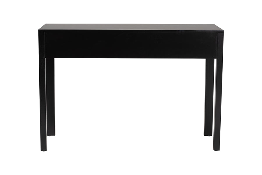 bali & pari Leah Console Table - 3-Drawer Accent Table with Fluted Wood Detailing for Living Room, Hallway, or Entryway