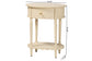 bali & pari Liba End Table - 1-Drawer Accent Table with Scalloped Detailing and Open Shelf Storage for Hallway, Entryway, and Living Room