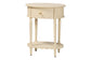 bali & pari Liba End Table - 1-Drawer Accent Table with Scalloped Detailing and Open Shelf Storage for Hallway, Entryway, and Living Room