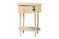 bali & pari Liba End Table - 1-Drawer Accent Table with Scalloped Detailing and Open Shelf Storage for Hallway, Entryway, and Living Room