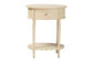 bali & pari Liba End Table - 1-Drawer Accent Table with Scalloped Detailing and Open Shelf Storage for Hallway, Entryway, and Living Room