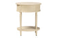 bali & pari Liba End Table - 1-Drawer Accent Table with Scalloped Detailing and Open Shelf Storage for Hallway, Entryway, and Living Room