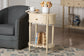 bali & pari Liba End Table - 1-Drawer Accent Table with Scalloped Detailing and Open Shelf Storage for Hallway, Entryway, and Living Room