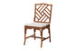 bali & pari Rio Marbled Tortoise Natural Rattan Dining Chair - Handwoven Wicker Accent Side Chair with Removable Cushion, for Dining Room or Accent Seating