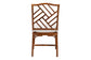 bali & pari Rio Marbled Tortoise Natural Rattan Dining Chair - Handwoven Wicker Accent Side Chair with Removable Cushion, for Dining Room or Accent Seating