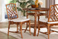 bali & pari Rio Marbled Tortoise Natural Rattan Dining Chair - Handwoven Wicker Accent Side Chair with Removable Cushion, for Dining Room or Accent Seating