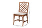 bali & pari Rio Marbled Tortoise Natural Rattan Dining Chair - Handwoven Wicker Accent Side Chair with Removable Cushion, for Dining Room or Accent Seating