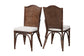 bali & pari Mahdis Natural Rattan 2-Piece Dining Chair Set with Cushion - Handwoven Wicker Accent Chair with Woven Chevron Back for Kitchen or Dining Room