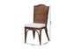 bali & pari Mahdis Natural Rattan 2-Piece Dining Chair Set with Cushion - Handwoven Wicker Accent Chair with Woven Chevron Back for Kitchen or Dining Room