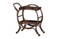 bali & pari Selah Natural Rattan Kitchen Cart - Handwoven Wicker 2-Tier Mobile Serving Cart with Tray Top