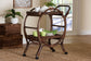 bali & pari Selah Natural Rattan Kitchen Cart - Handwoven Wicker 2-Tier Mobile Serving Cart with Tray Top