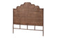 bali & pari Raphaela Natural Rattan Standalone Headboard - Handwoven Wicker Panel Headboard with Stepped Detailing, King
