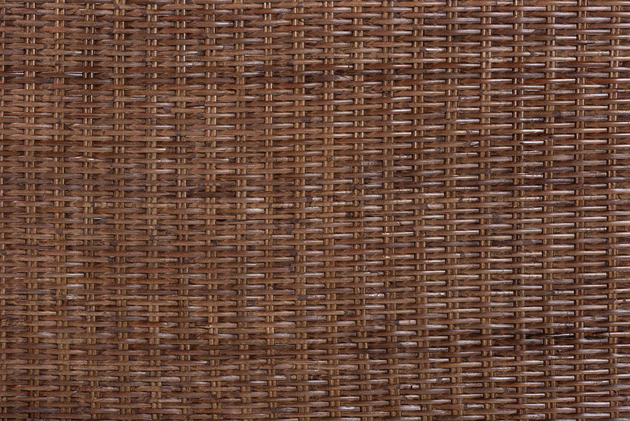 bali & pari Raphaela Natural Rattan Standalone Headboard - Handwoven Wicker Panel Headboard with Stepped Detailing, Queen