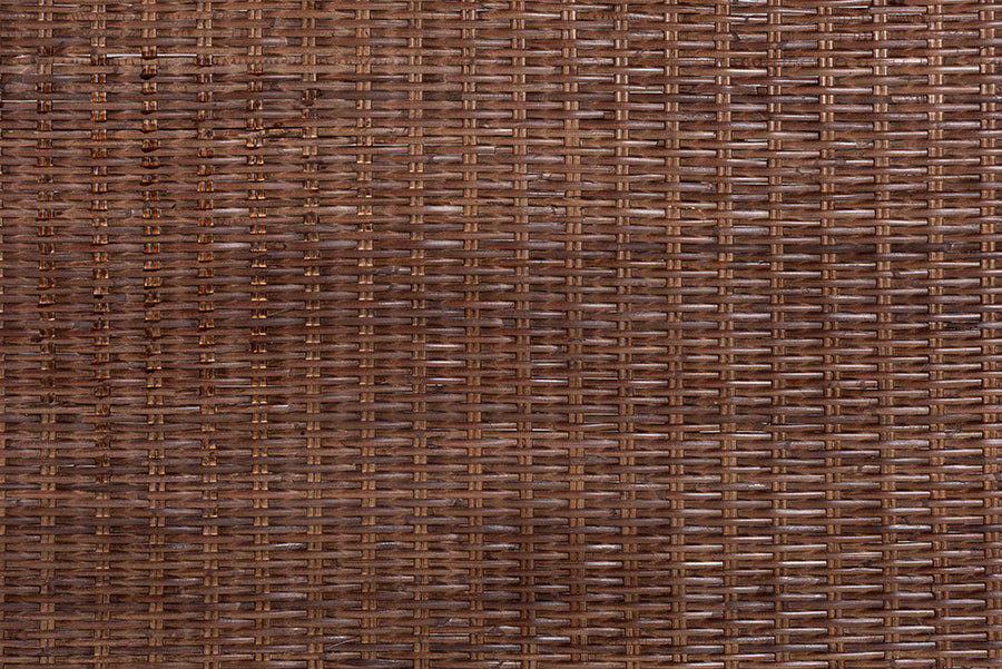 bali & pari Einya Natural Rattan Standalone Headboard - Handwoven Wicker Panel Headboard with Wavy Scalloped Top, King