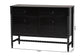 Baxton Studio Brantley Spindle Dresser - 6-Drawer Horizontal Storage Cabinet with Beaded Frame and Elevated Base for Bedroom, Black