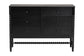Baxton Studio Brantley Spindle Dresser - 6-Drawer Horizontal Storage Cabinet with Beaded Frame and Elevated Base for Bedroom, Black