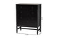 Baxton Studio Brantley Spindle Chest - 4-Drawer Vertical Storage Cabinet with Beaded Frame and Elevated Base for Bedroom, Black