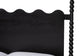 Baxton Studio Brantley Spindle Platform Bed - Farmhouse Bed Frame with Scalloped Headboard and Turned Posts, Black, King